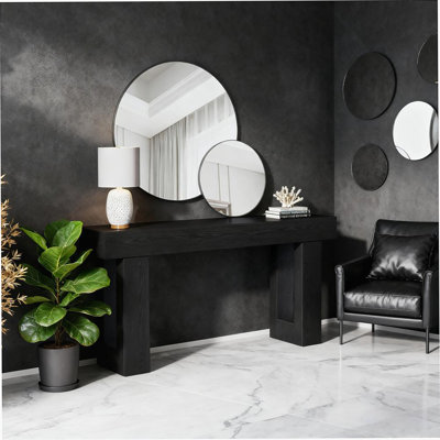 Long Farmhouse Black Console Table - 63 Inch Sofa Entryway Table For Living Room Or Hallway Decor | Gift Idea