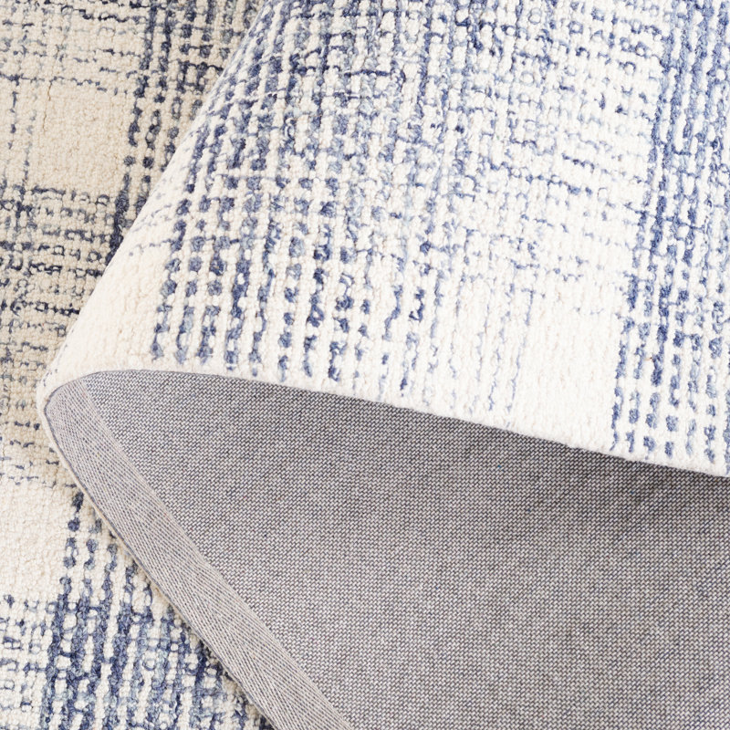 Ebony 806 Area Rug In Ivory / Blue, Rectangle 5' x 8'