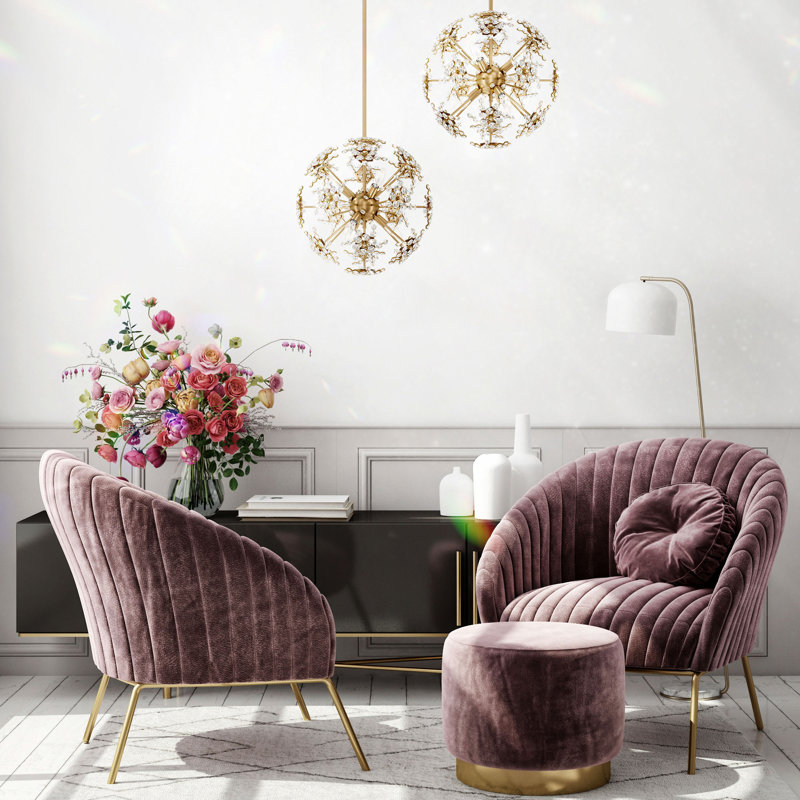 Esteracae 6 Light 18in x 18in Pendant in Antique Silver with Clear Radiance Crystals, Black