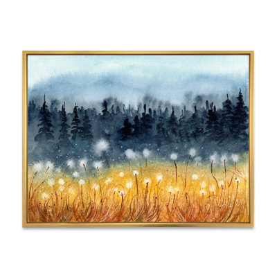 Paysage avec un champ de blé jaune - reproduction sur toile