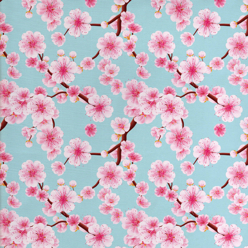 Tissu en fleur de cerise, l 58 po x L 72 po