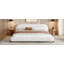 Lit plateforme tapissier avec tissu bouclé-855304681