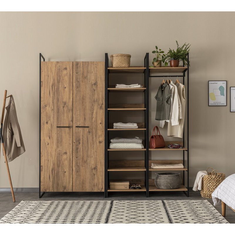 2 Door Manufactured Wood Wardrobe