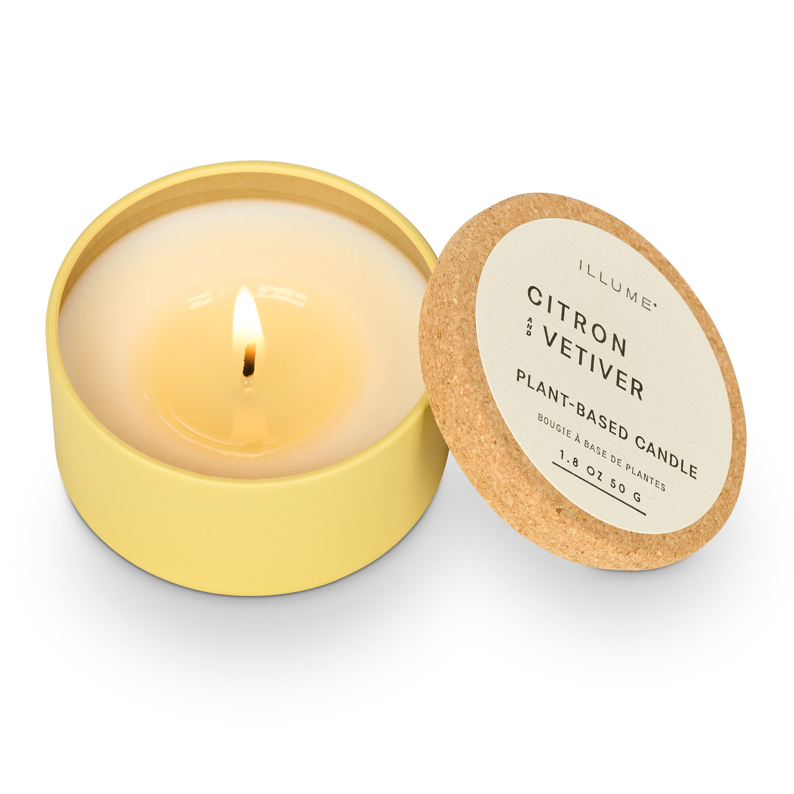 Verde Ceramic Scented Candle, Tin with Cork Lid