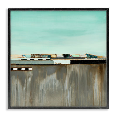 Unique Urban Landscape Collage Giclee Art by Laura Van