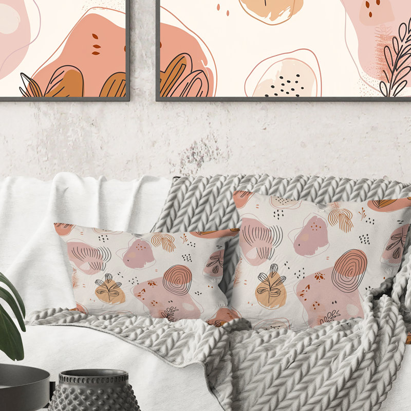 Coussin rose Boho Circles III - Boho