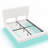 Boucle Fabric Floating Bed with Light-962480748