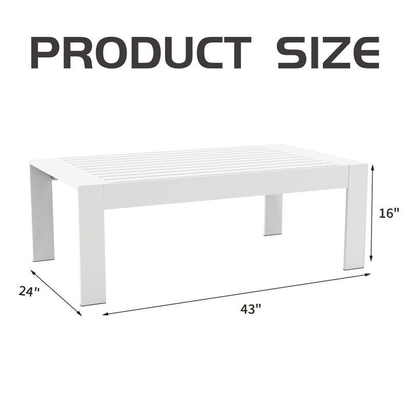 Table basse Alturas, Gris clair