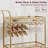 Bar Cart Gold, 2 Tier Bar Carts, With Wheels