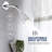 Shower Head Adjustable Shower Spray Fixed Showerhead Chrome Plated 1" Face