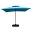 Parasol carré en porte-à-faux 10 'x 10' avec mât central, bleu lac (base non incluse)-2139384421-2139384423