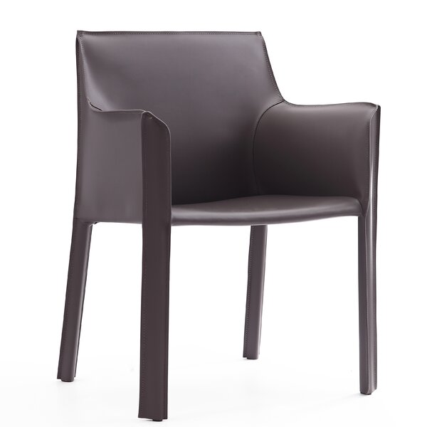 Latitude Run® Thais Genuine Leather Upholstered Dining Chair & Reviews ...
