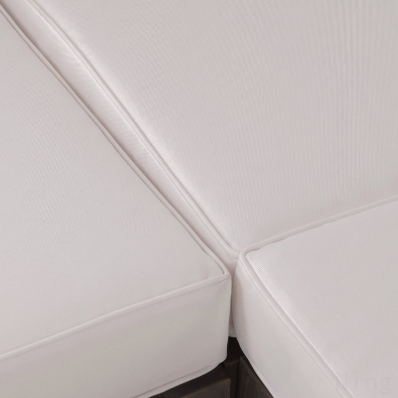 Banc d'angle, White Cushion/Gray Frame