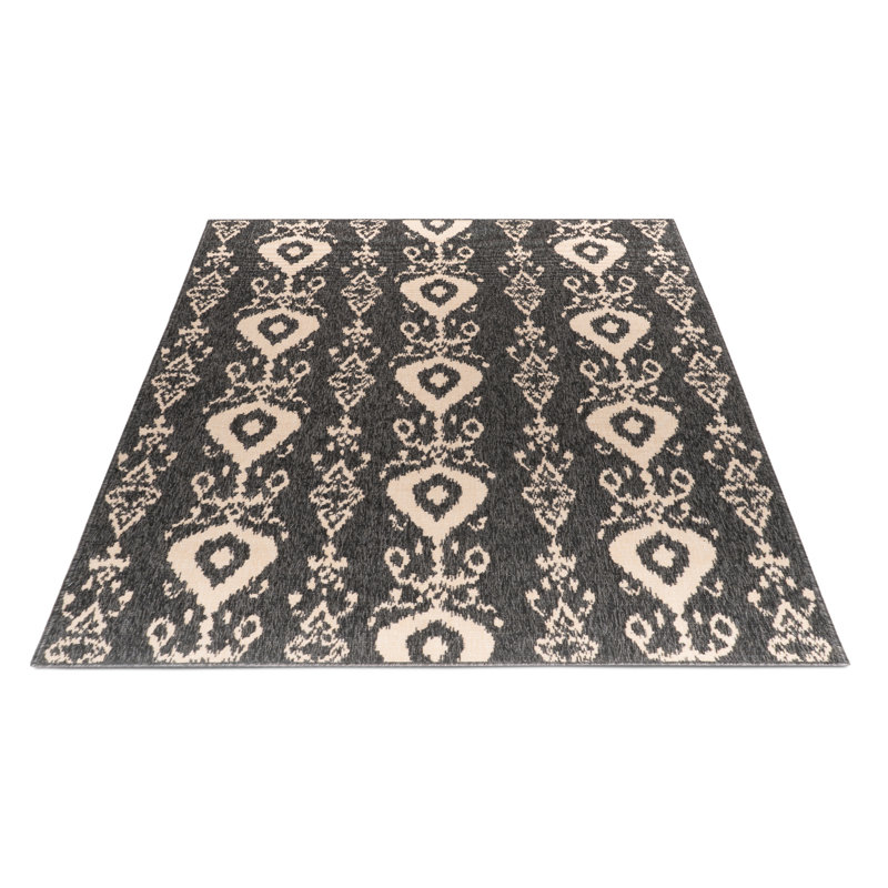 Dherri Ikat Indoor / Outdoor Rug, Rectangle 5’3" x 7'7"