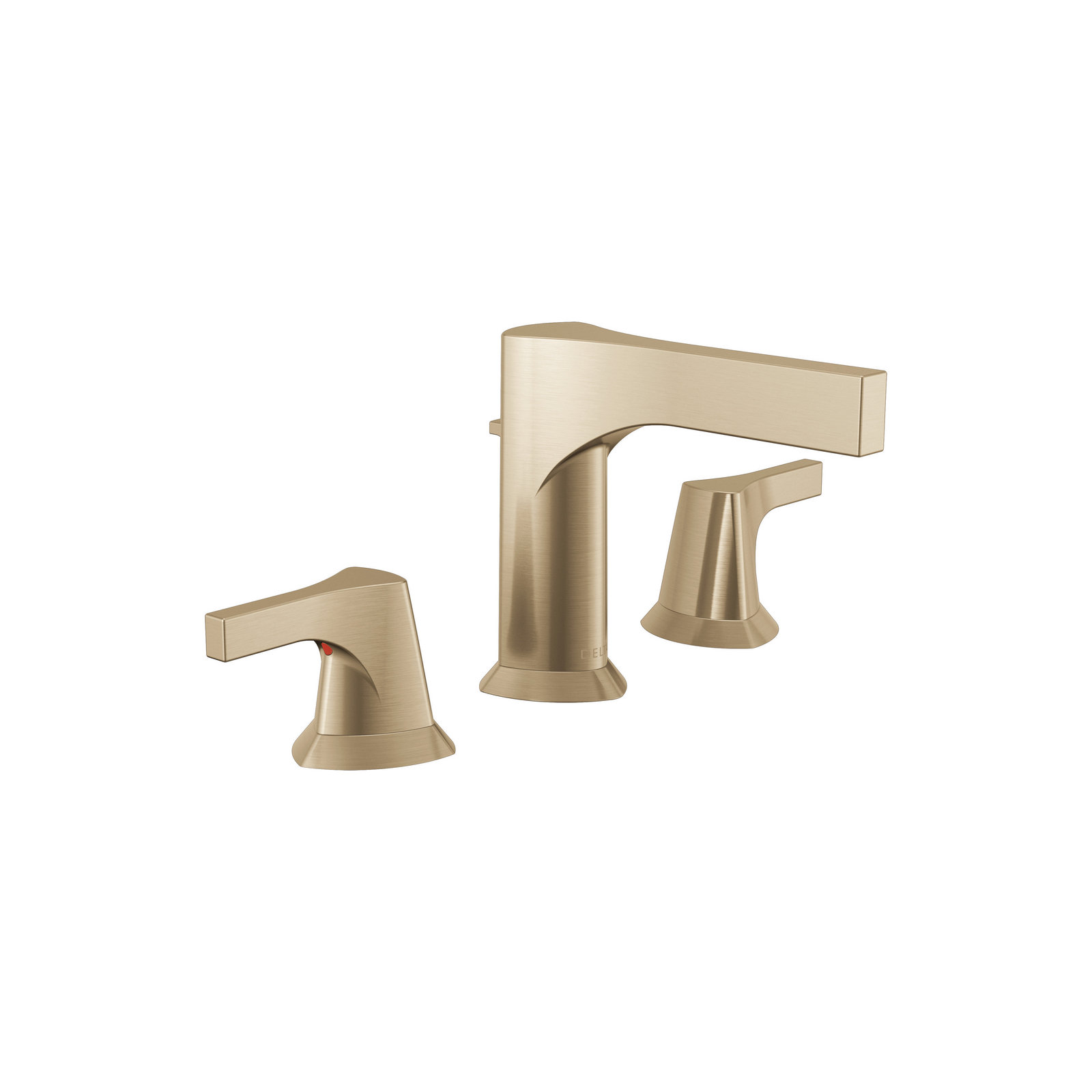 Zura Widespread Faucet with Drain Assembly, Gold