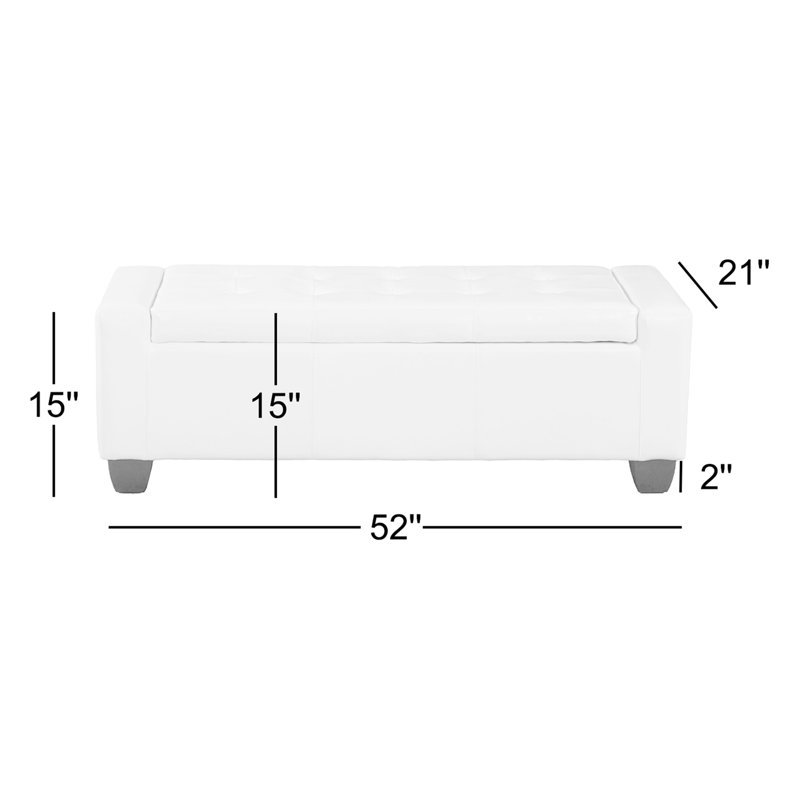 Banc de rangement en similicuir Mackenzie