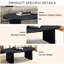 Table basse ovale avec plateau effilé de 51 po, noir antique, installation rapide et simple, pour la table de salon en construction, technique d'installation, surface