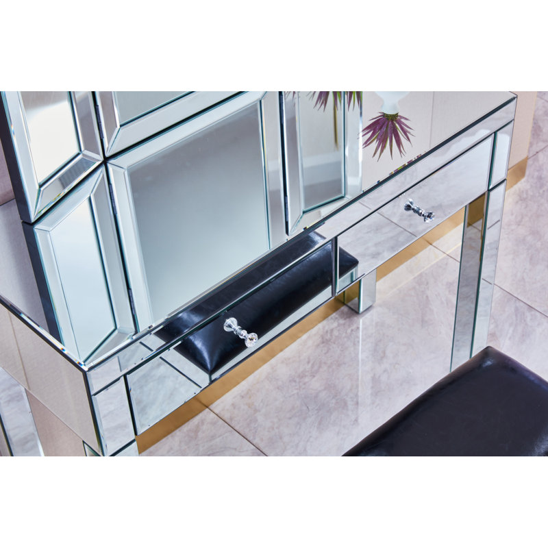 Coiffeuse Mirror, coiffeuse 2 tiroirs