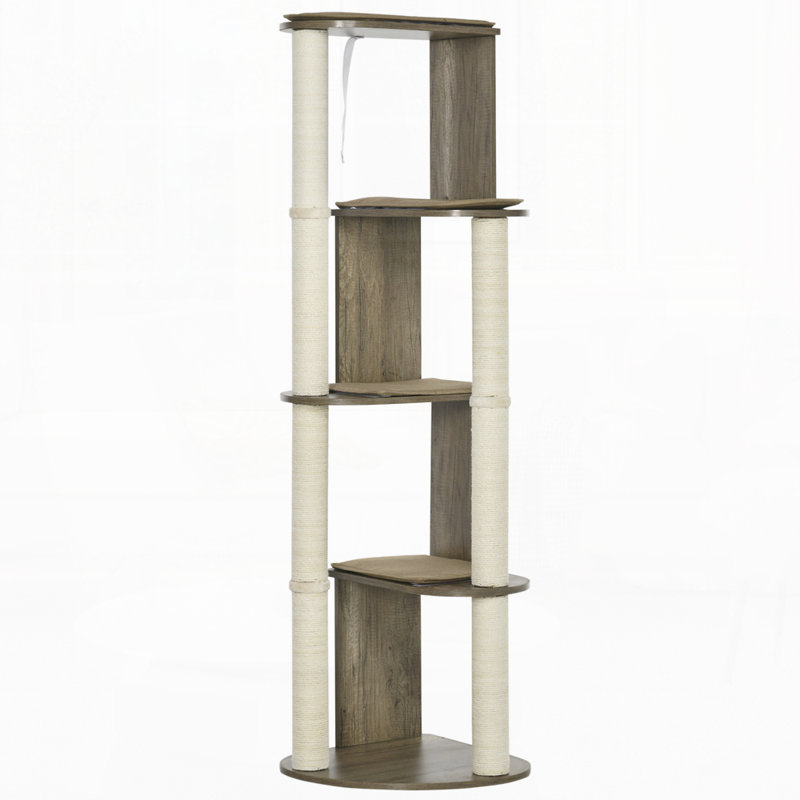Corner Modern Cat Tree Tall for Climbing