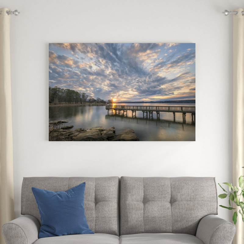 Sunset Blues, H 32 po x l 48 po x P 1,25 po, Non, Toile tendue