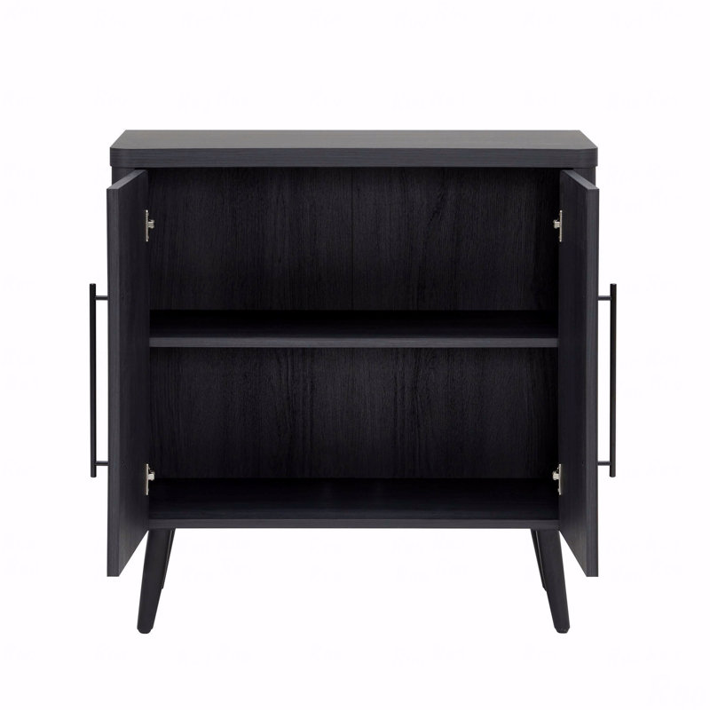 Armoire d'appoint cannelée 31 ", Gris