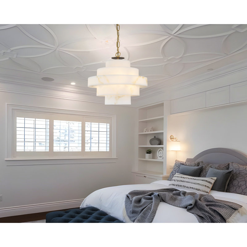 Silma 3 Dimmable Light Alabaster in Chandelier
