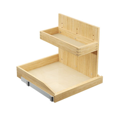 Rangement coulissant sous-évier à 2 niveaux pour armoire droite