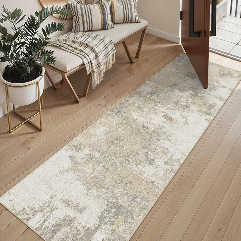 Tapis lavable à la machine Modern Modern, Tapis de couloir 2 pi x 8 pi