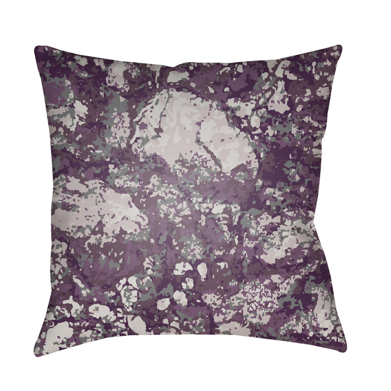 Textures Indoor/Outdoor Square Throw Pillow, Charcoal