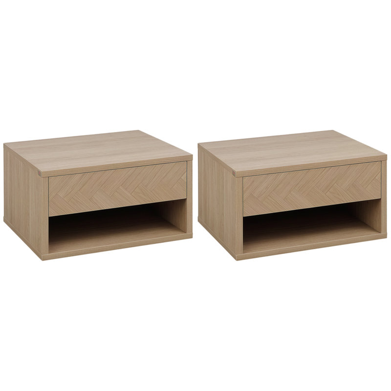 Kudeep 37 cm W Bedside Table, Natural