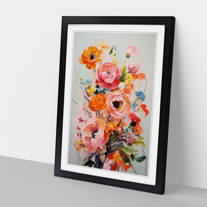 Single Picture Frame Print on Wood, 46cm H x 34cm W, Black Framed