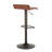 Ale Industrial Barstool In Antique Metal And Brown Faux Leather By Lumisource - Set Of 2-848424399