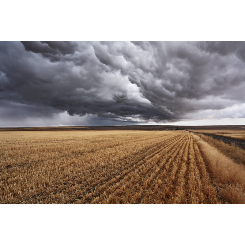 Impending Storm in a Field in Montana USA 1 Piece Wrapped Canvas Wall Art, 51cm H x 76cm W x 3.8cm D
