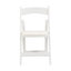 Chaise pliante rembourrée, peu encombrante, facile à transporter, 4 pièces, coussin beige / tablette blanche, salle à manger