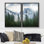 IDÉE4WALL, reproduction d'art sur toile, ensemble, hiver, chaîne de montagnes, forêt, nature, désert, photographie, réalisme, décor, paysage, zen multicolore, pour le salon, la chambre à coucher, le bureau par - 2 pièces sur