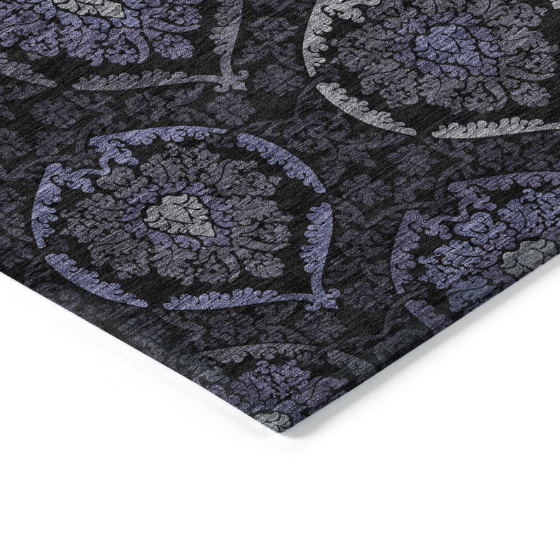 Tapis intérieur / extérieur Shivana avec envers antidérapant, Rectangle 5 pi x 7 pi 6 po