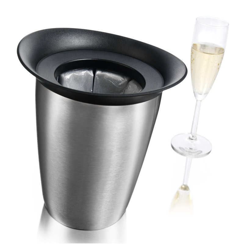 Élégant seau à champagne en acier inoxydable