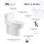 Toilette allongée une pièce à hauteur de cuve allongée Denbigh 1,28 GPF (siège inclus)-94619529