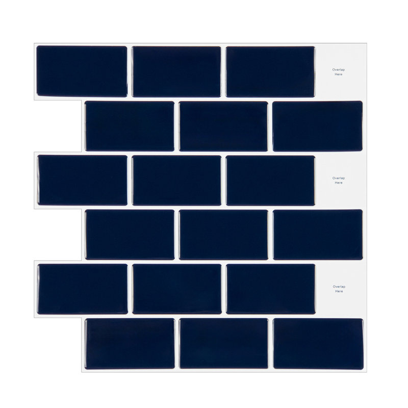 10Pcs Peel and Stick 1.2mm Wall Paneling, Blue