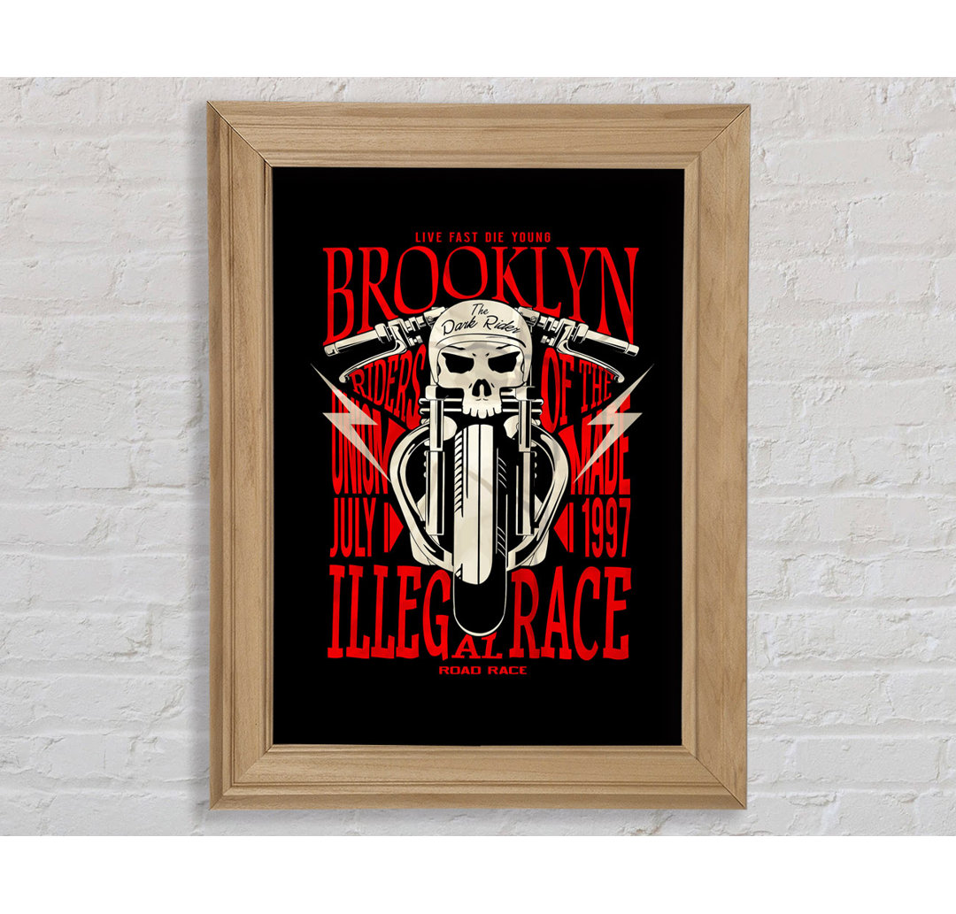 Brooklyn The Dark Rider - Einzelne Bilderrahmen Kunstdrucke