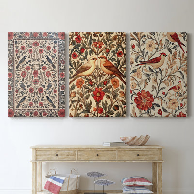 Ensemble de toiles tendues avec châssis de la meilleure collection de la collection Homure de William Morris de Morris Morris - Prêt à être accroché