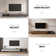 Tv Cabinet With 3 Drawers – Extendable Tv Unit Adjustable From 200cm To 330cm, Grey Tv Stand For Charnell  888