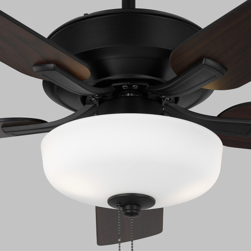 52'' Ceiling Fan with LED Lights, Bronze/American Walnut, Bronze