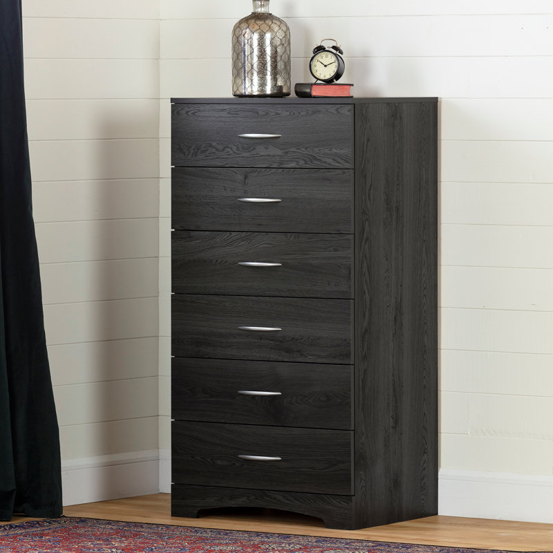 Commode pour femme 6 tiroirs l 26 po, Noir
