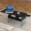 Table basse moderne à plateau relevable en faux marbre avec compartiment caché-112495811