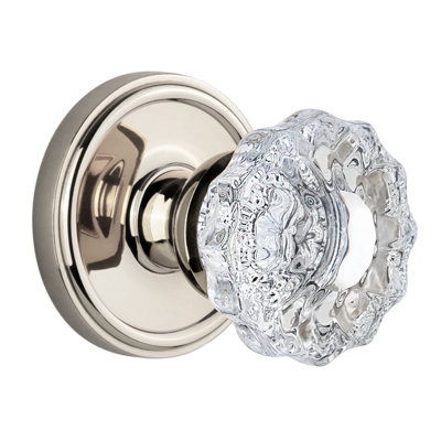 Grandeur Georgetown Rosette Privacy with Versailles Crystal Door Knob