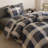 Grid Comforter Set Plaid Bedding Set 1 Checkered Comforter with Pillowcases-115352625-114984130