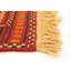 Tapis orange / jaune en laine fabriqué à la main Kilim