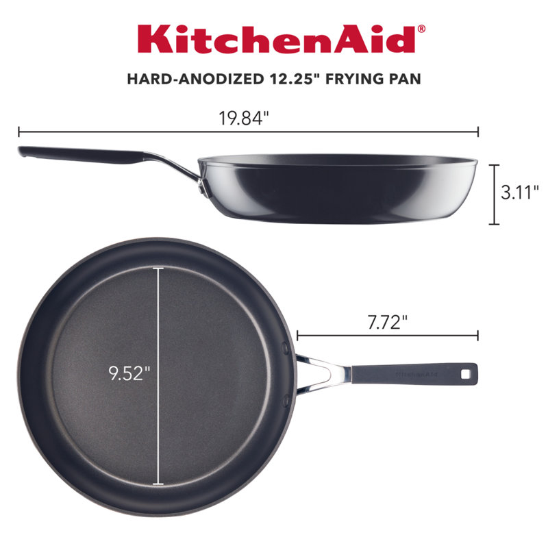 KitchenAid Hard Anodized Nonstick Frying Pan / Skillet, 12.25 in.