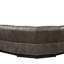 Canapé modulaire inclinable manuel en simili cuir Tavin avec console porte-gobelet taupe